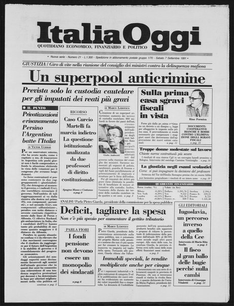 Italia oggi : quotidiano di economia finanza e politica